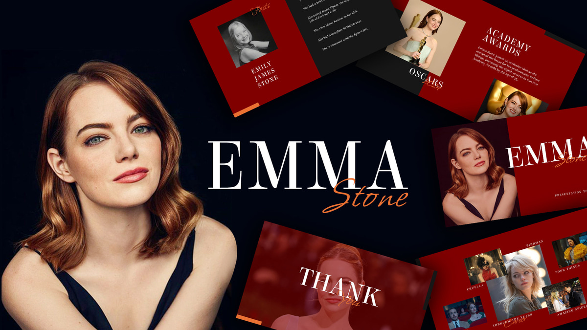 emma stone poster template