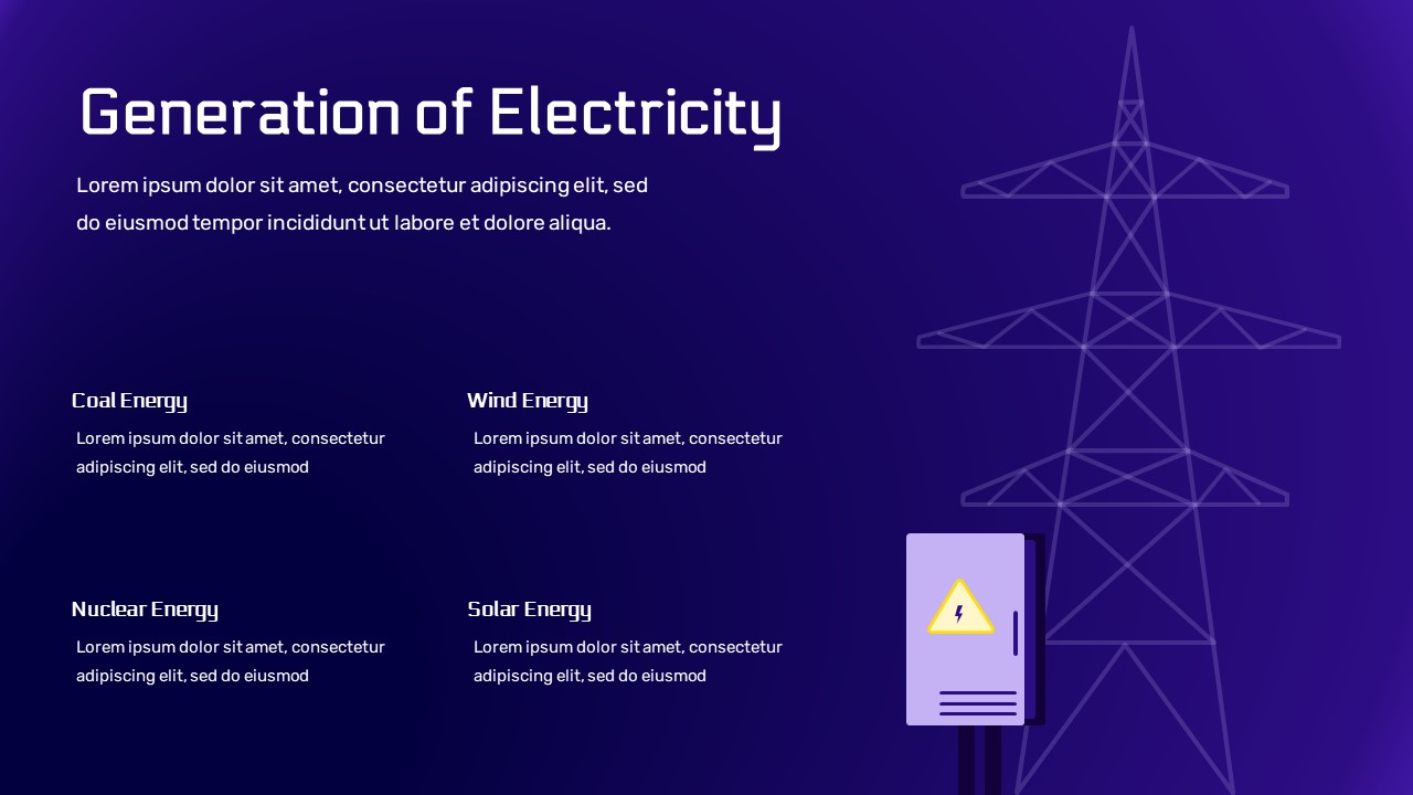 generation of electricity