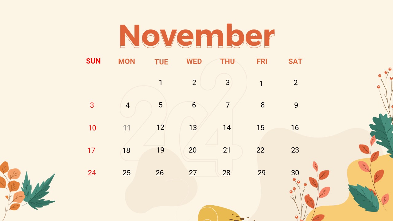 november 2024 calendar