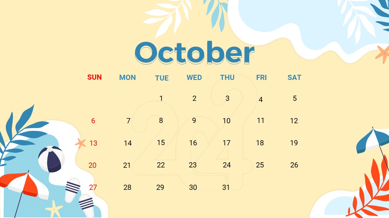 october 2024 calendar template