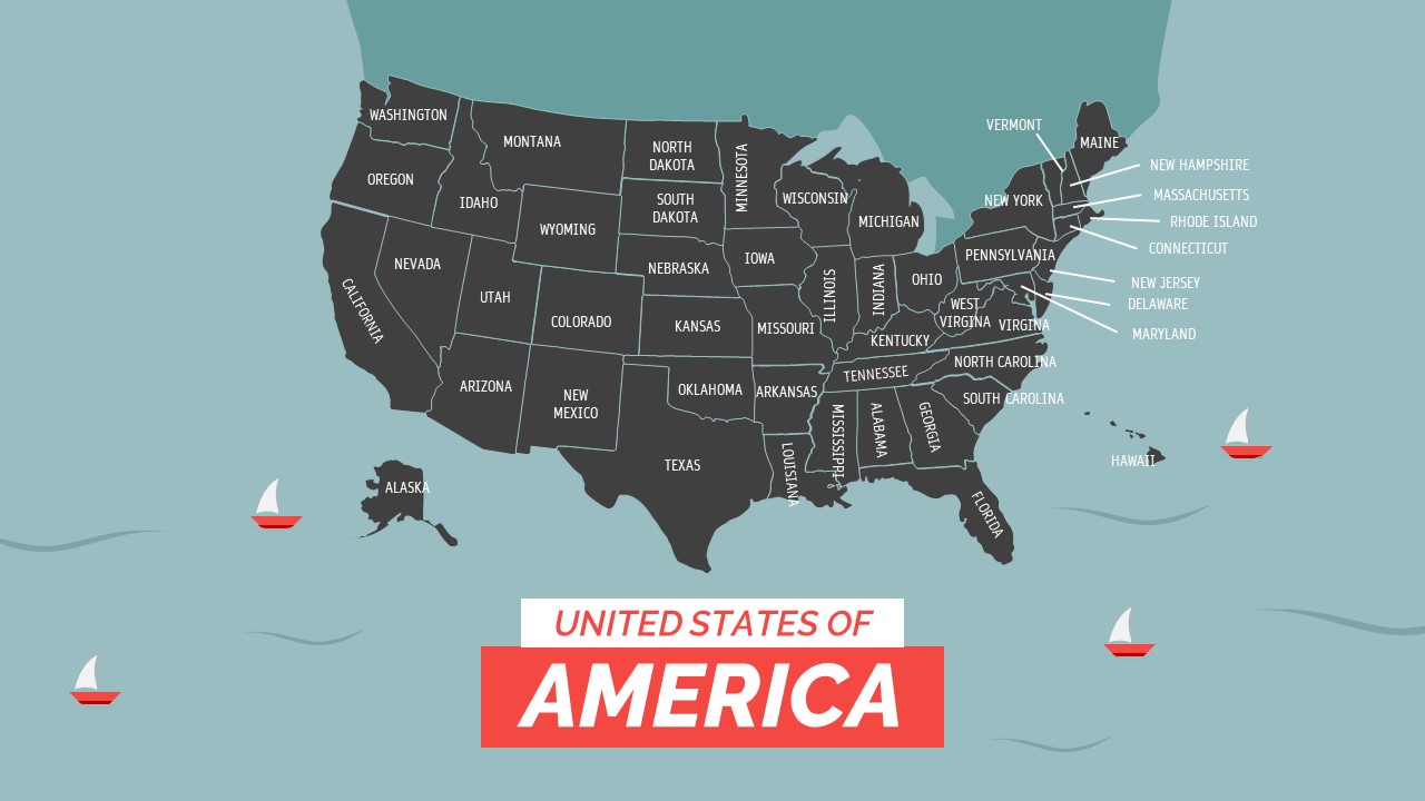 united states of america map