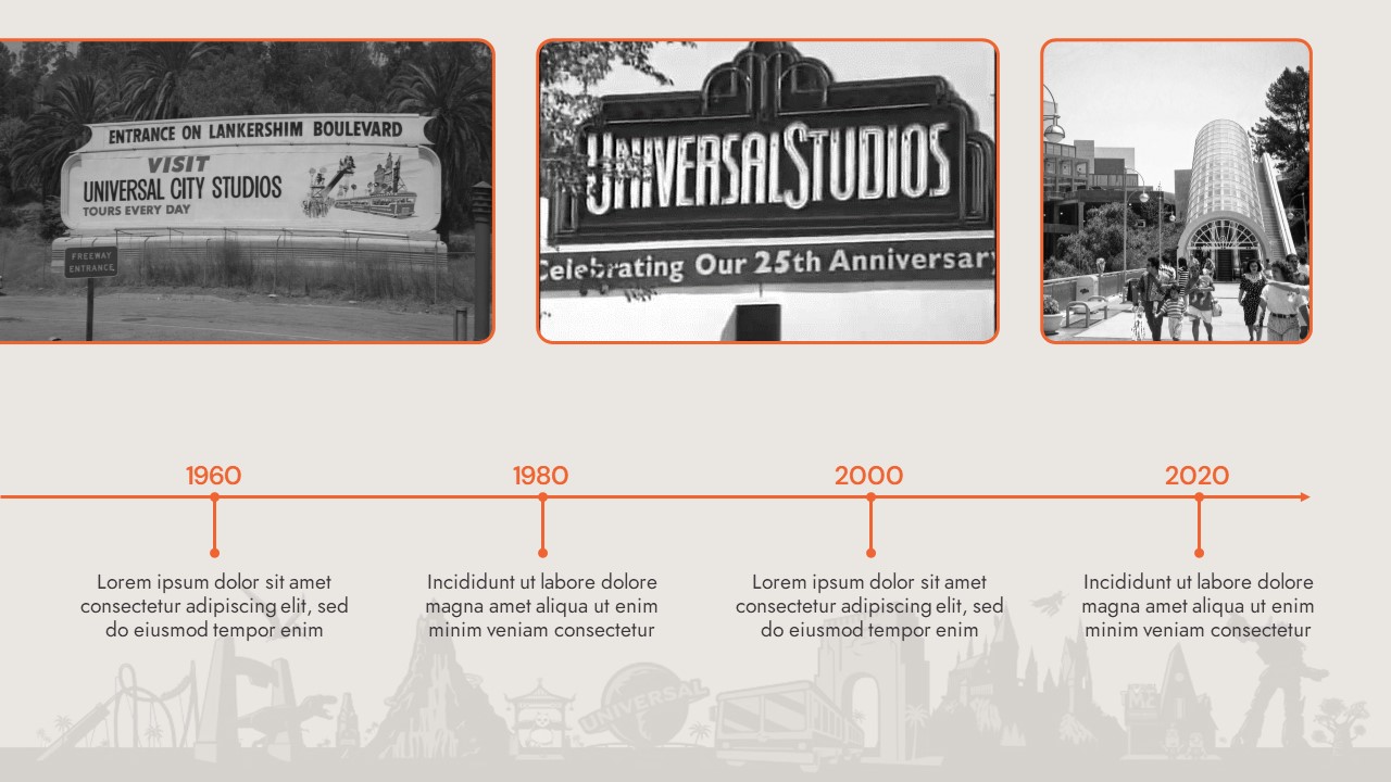 universal studios timeline slides