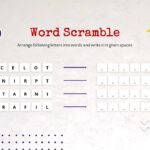 word game template