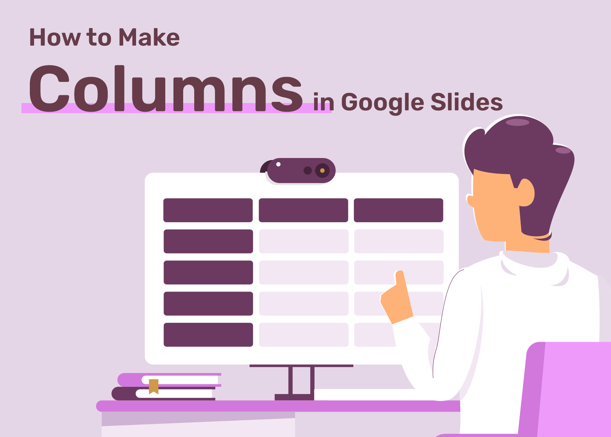 how to make columns in Google Slides