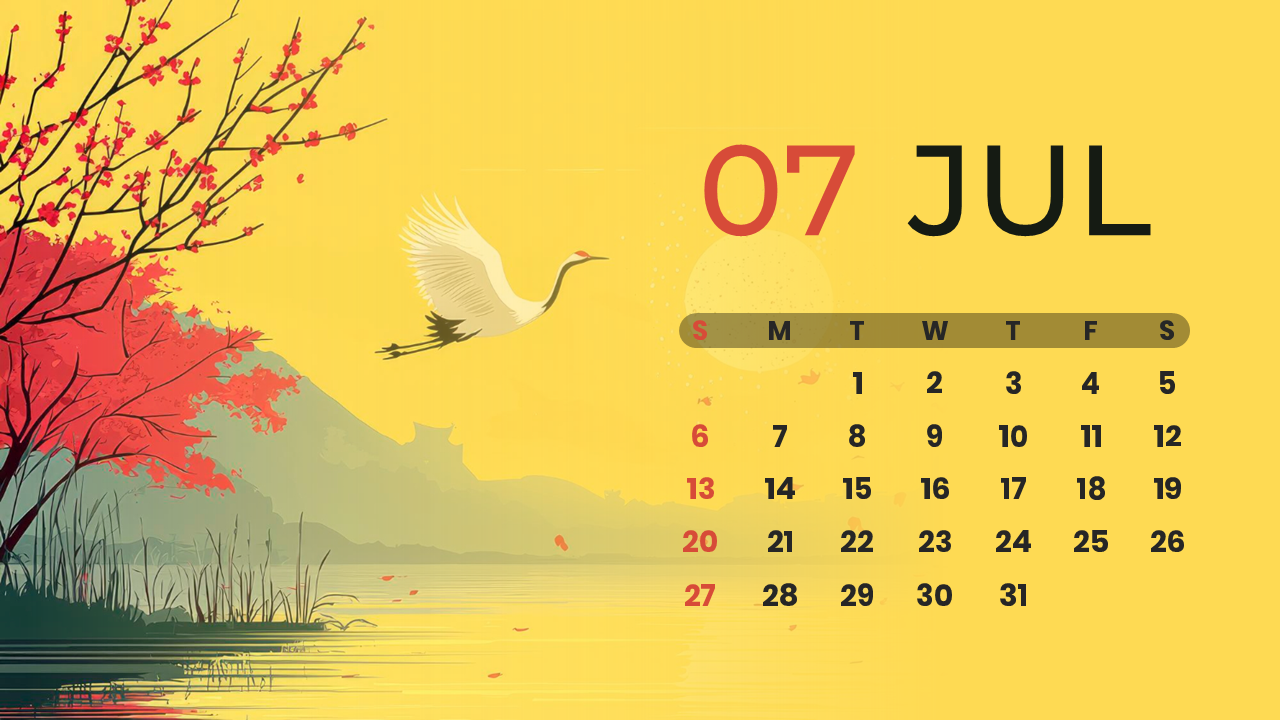 July 2025 calendar template