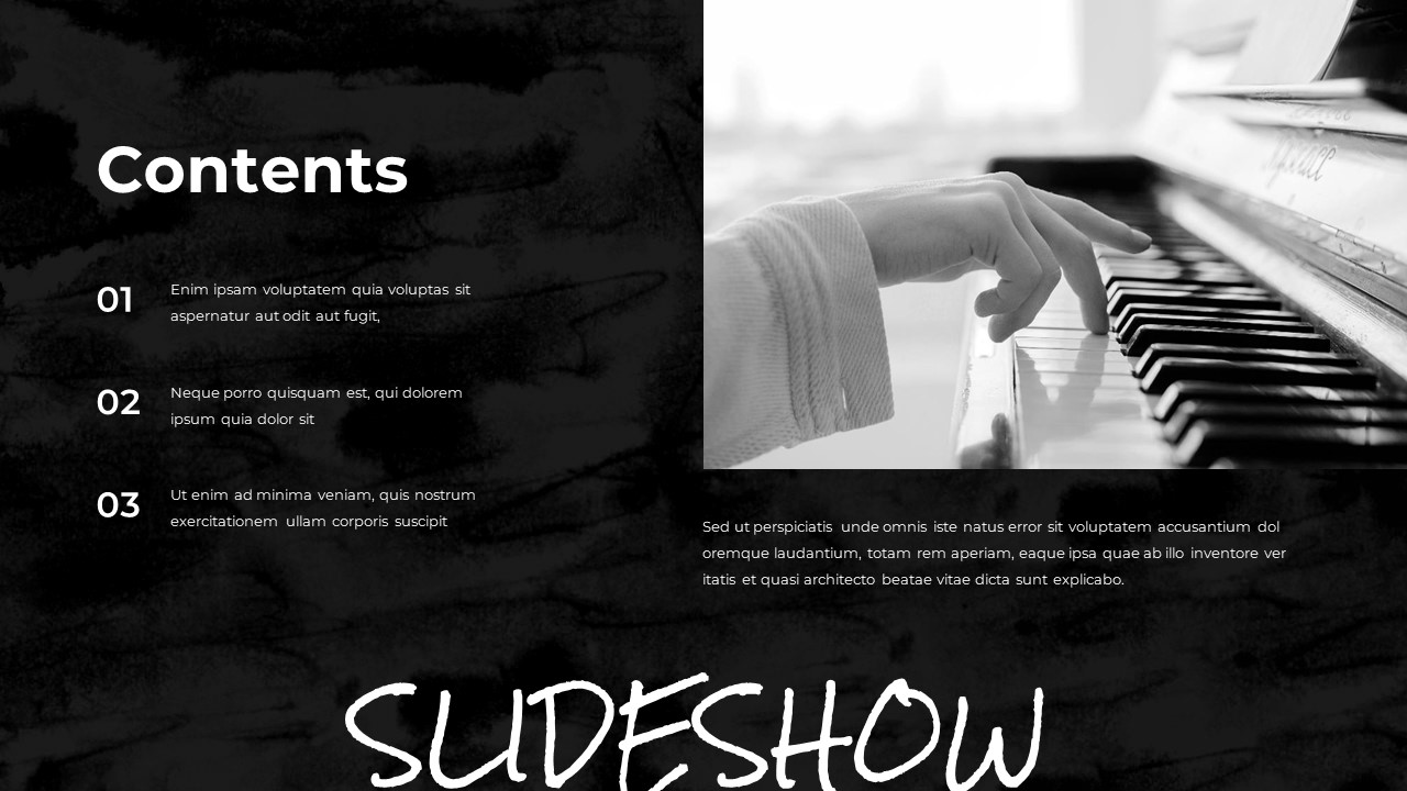 black and white powerpoint template