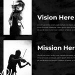 black and white ppt template