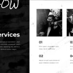 black and white service page template