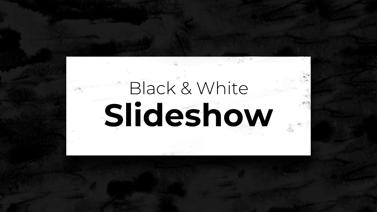 black and white slideshow template