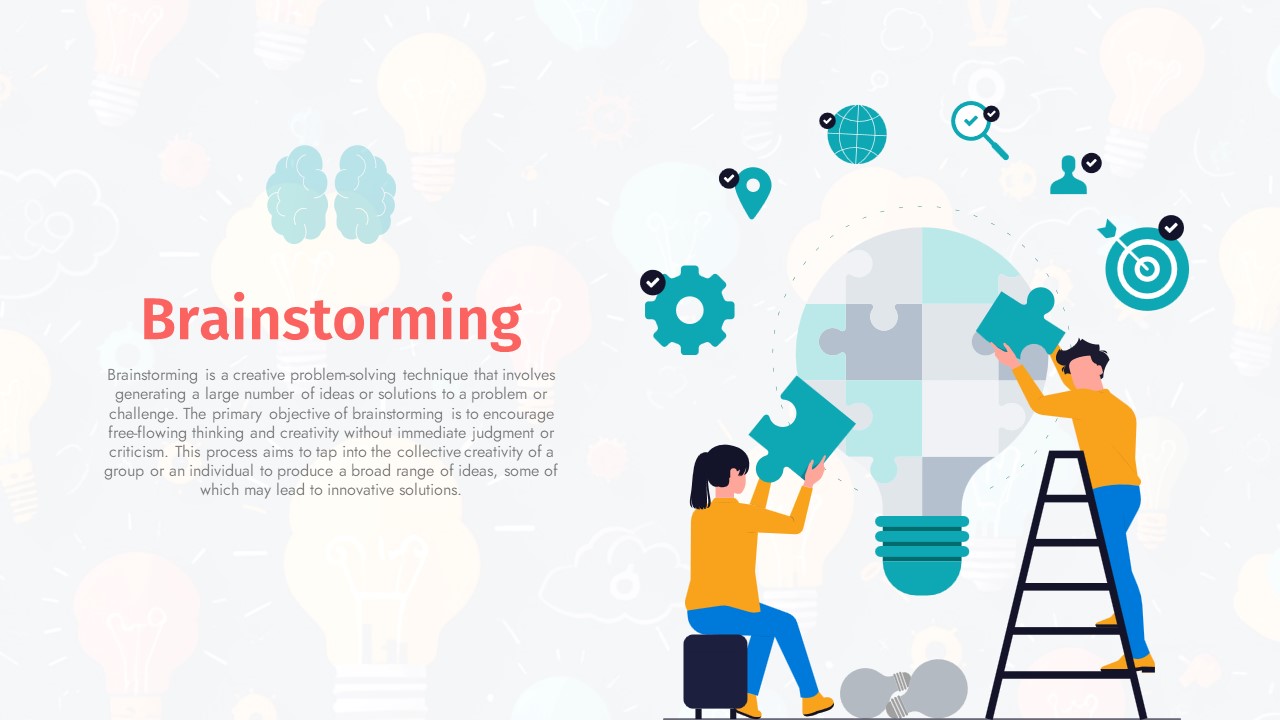 brainstorming infographics template