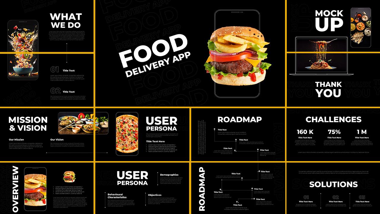 food delivery app presentation template