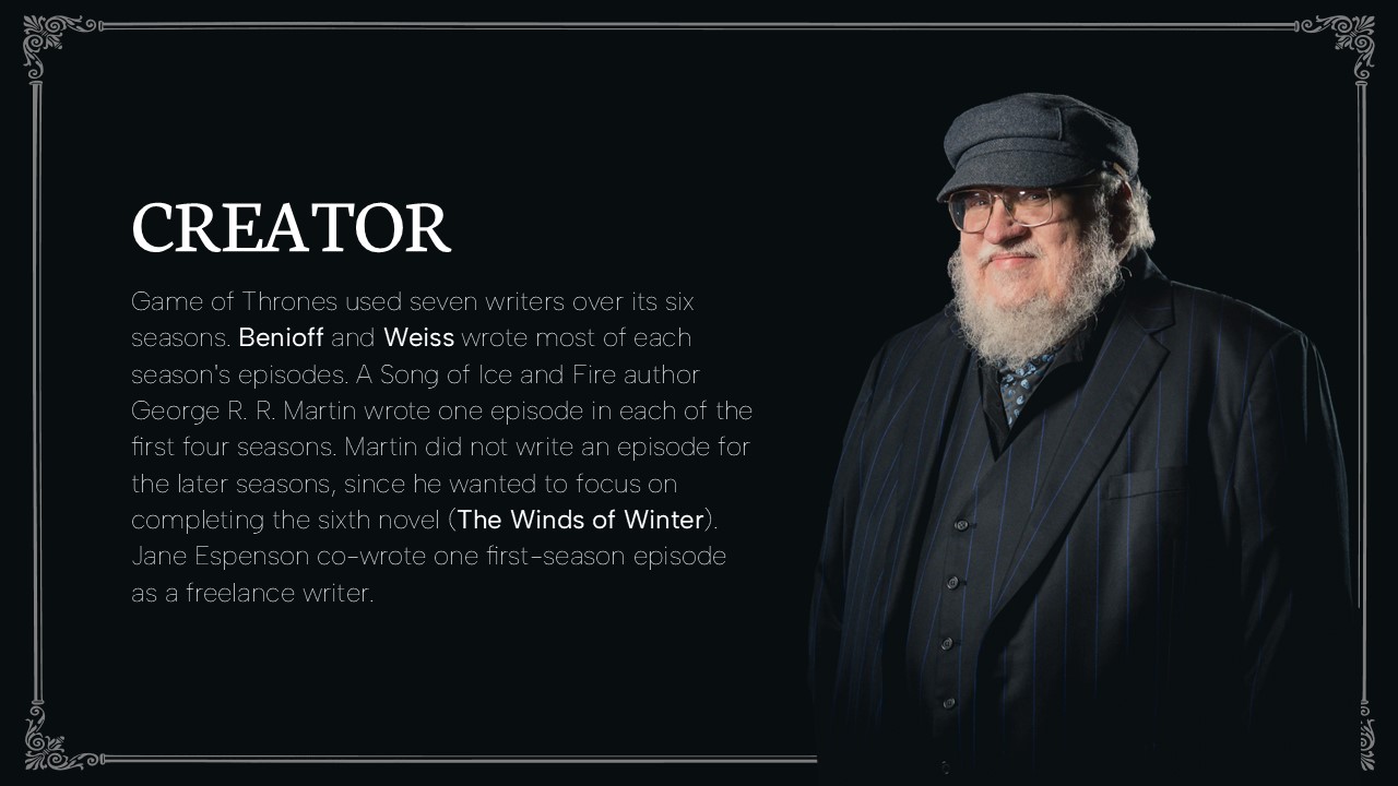 game of thrones creator