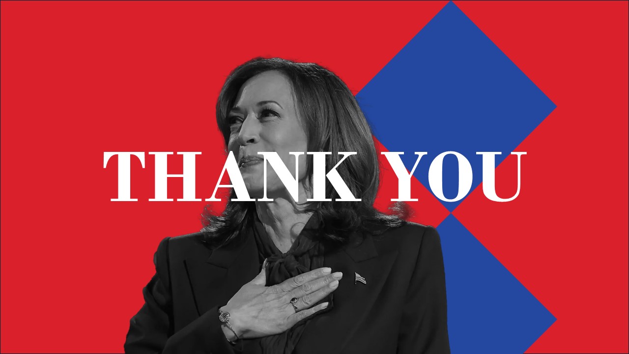 kamala harris thank you