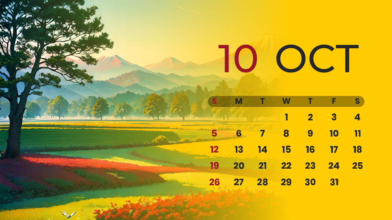 october 2025 calendar template