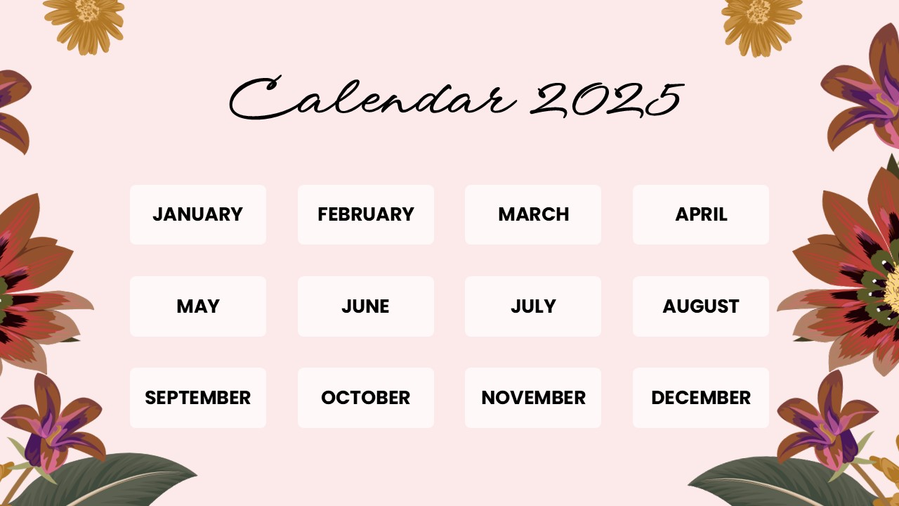 2025 calendar template