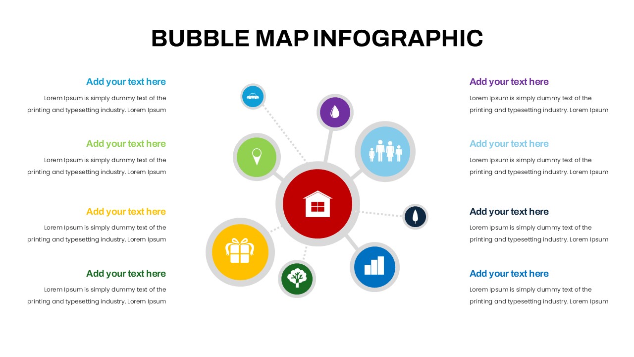 bubble map infographic template