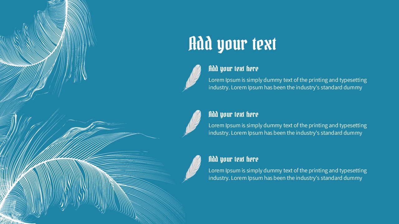 creative feather powerpoint slides