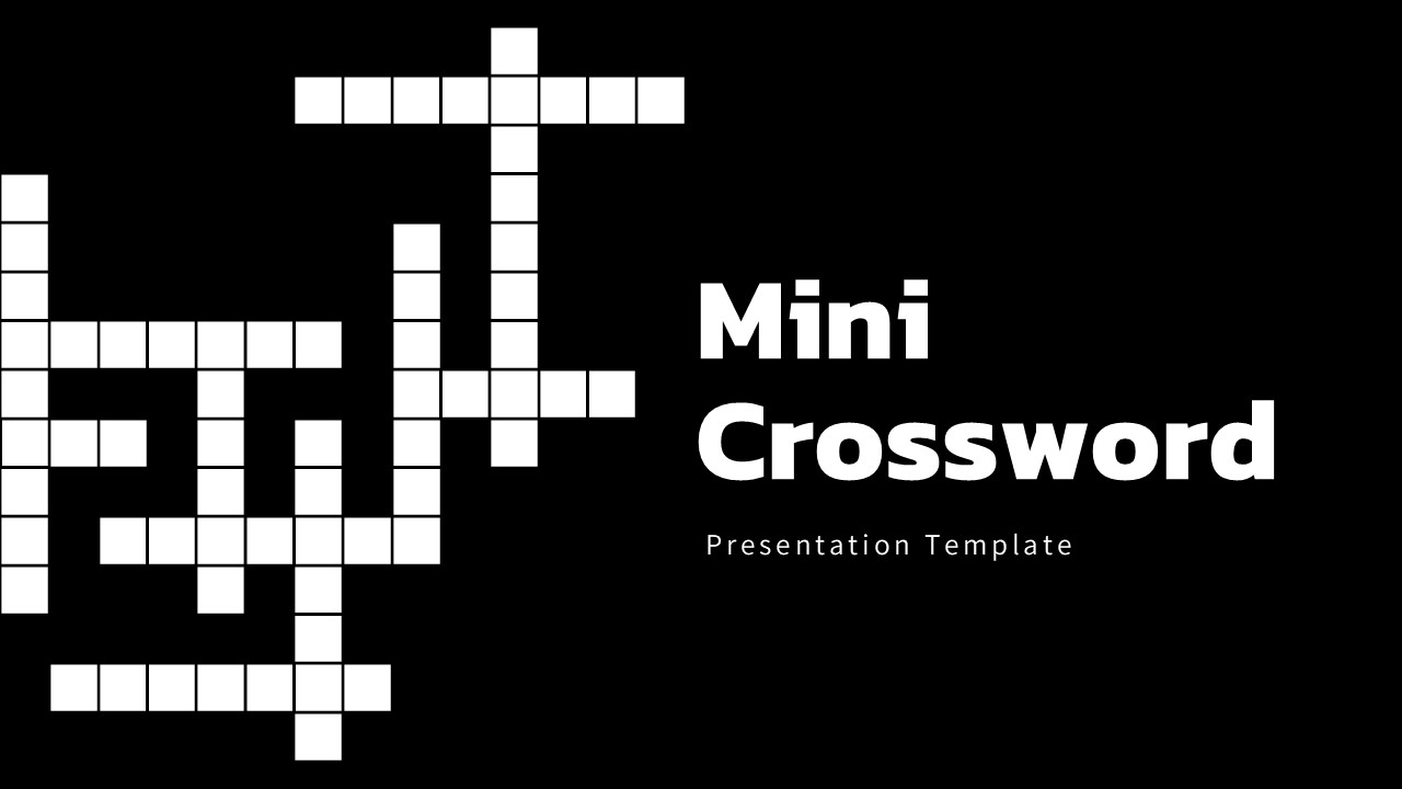 crossword puzzle game template