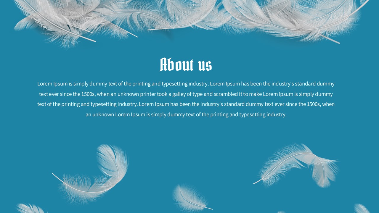 feather themed presentation template