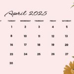 interactive April 2025 calendar template