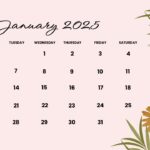 interactive January 2025 calendar template