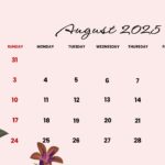 interactive august 2025 calendar template