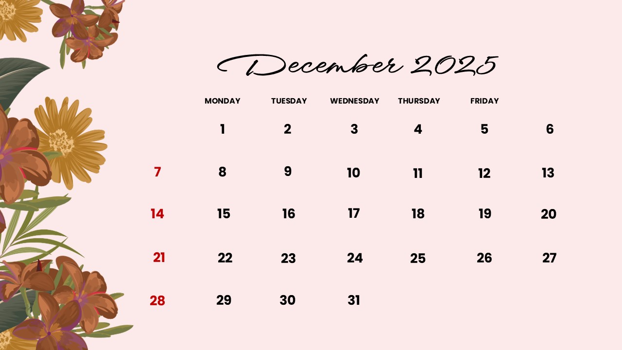 interactive december 2025 calendar template