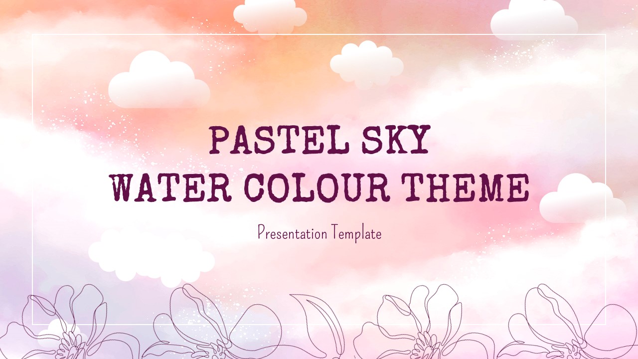 pastel sky watercolor design