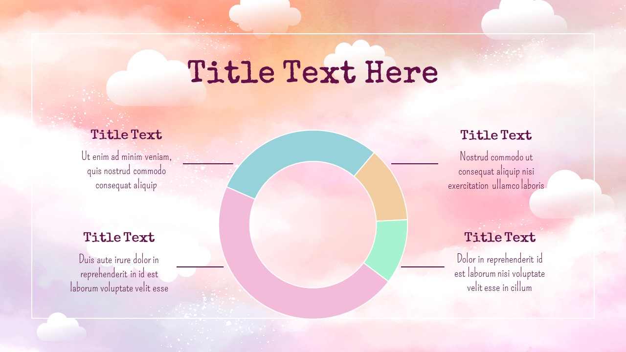 pastel skycolor pie chart