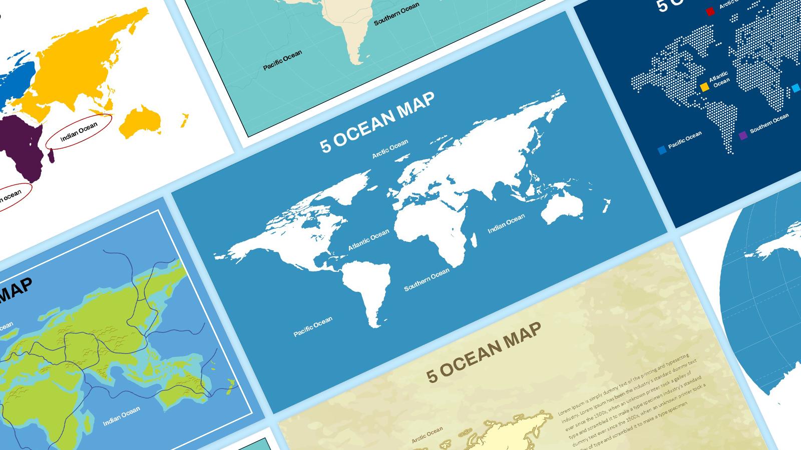 5 ocean map PowerPoint Presentation