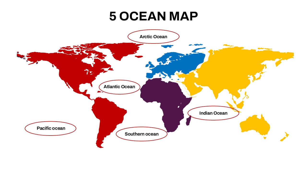 colorful 5 ocean map