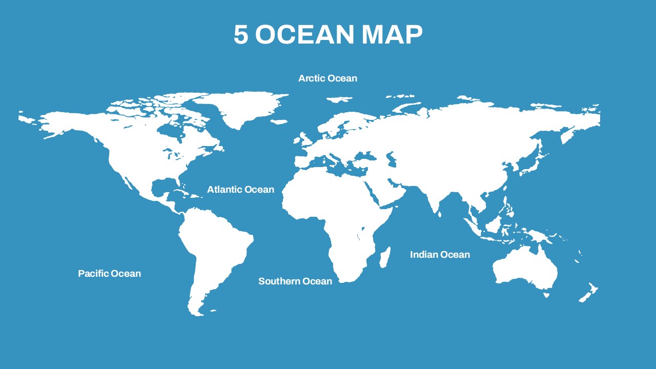 continent and ocean map