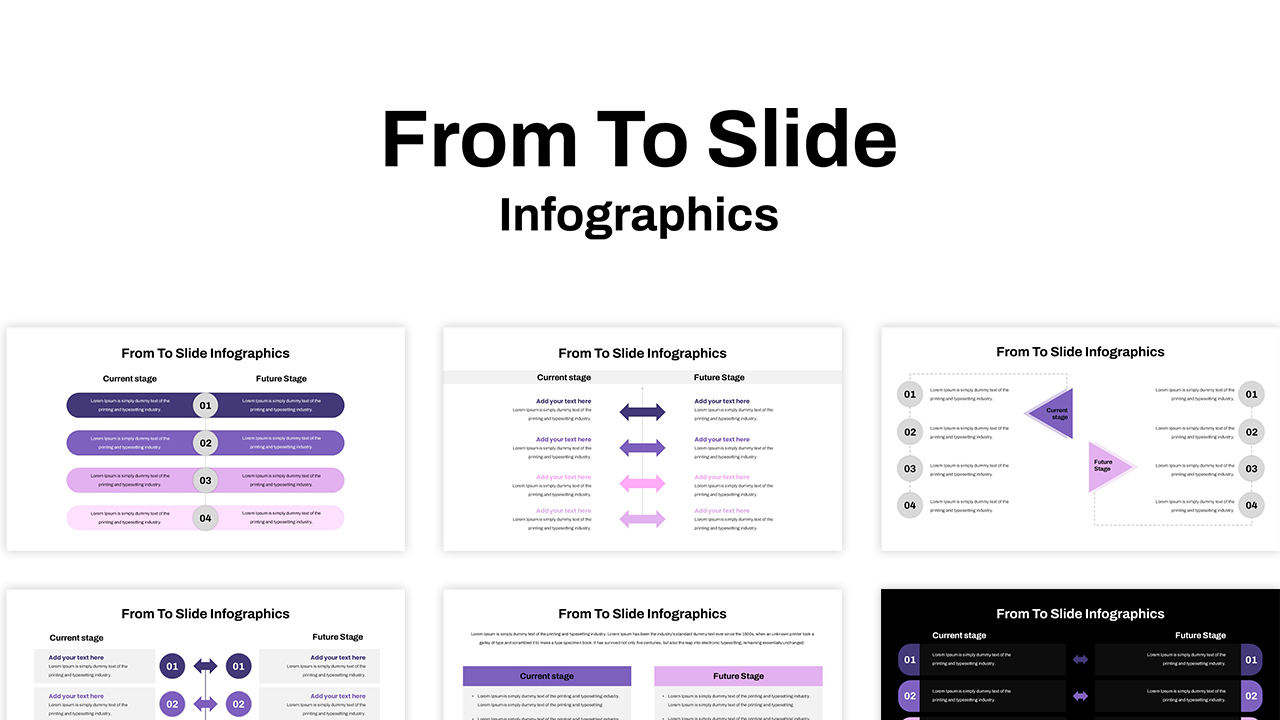 from to slide infographic diagram