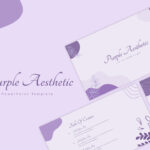 purple aesthetic pitch deck template