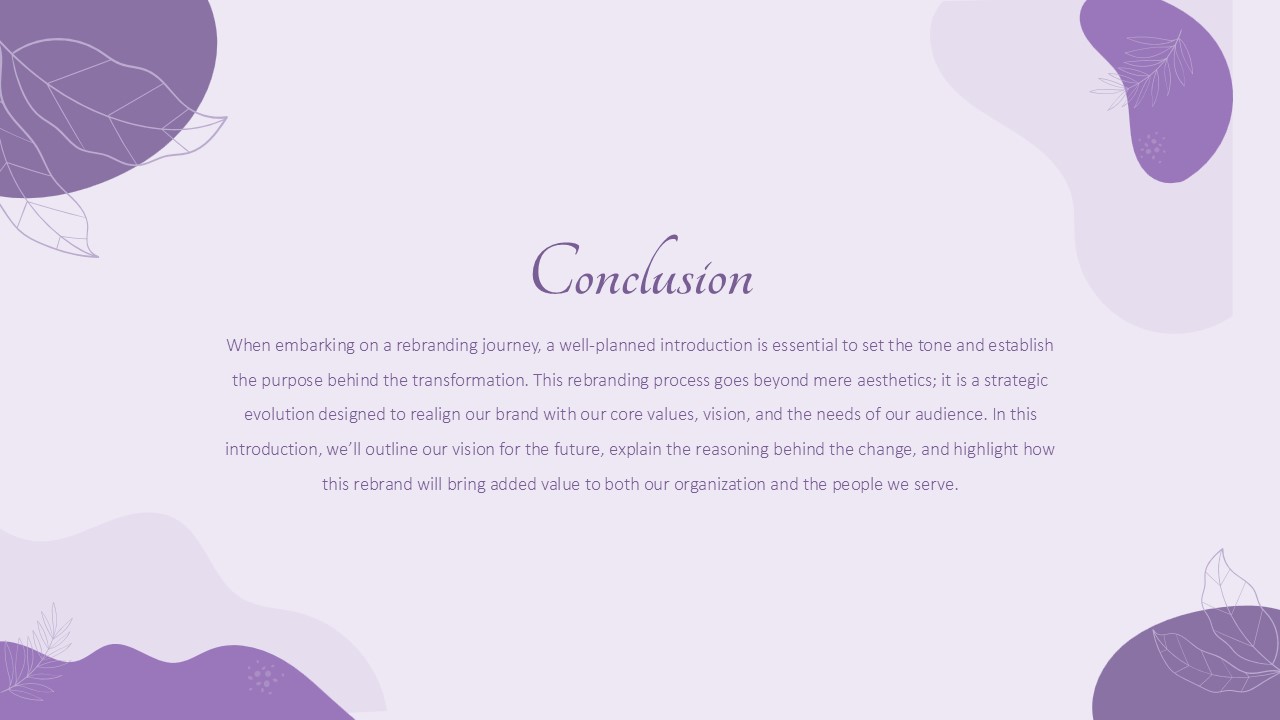 purple theme conclusion template