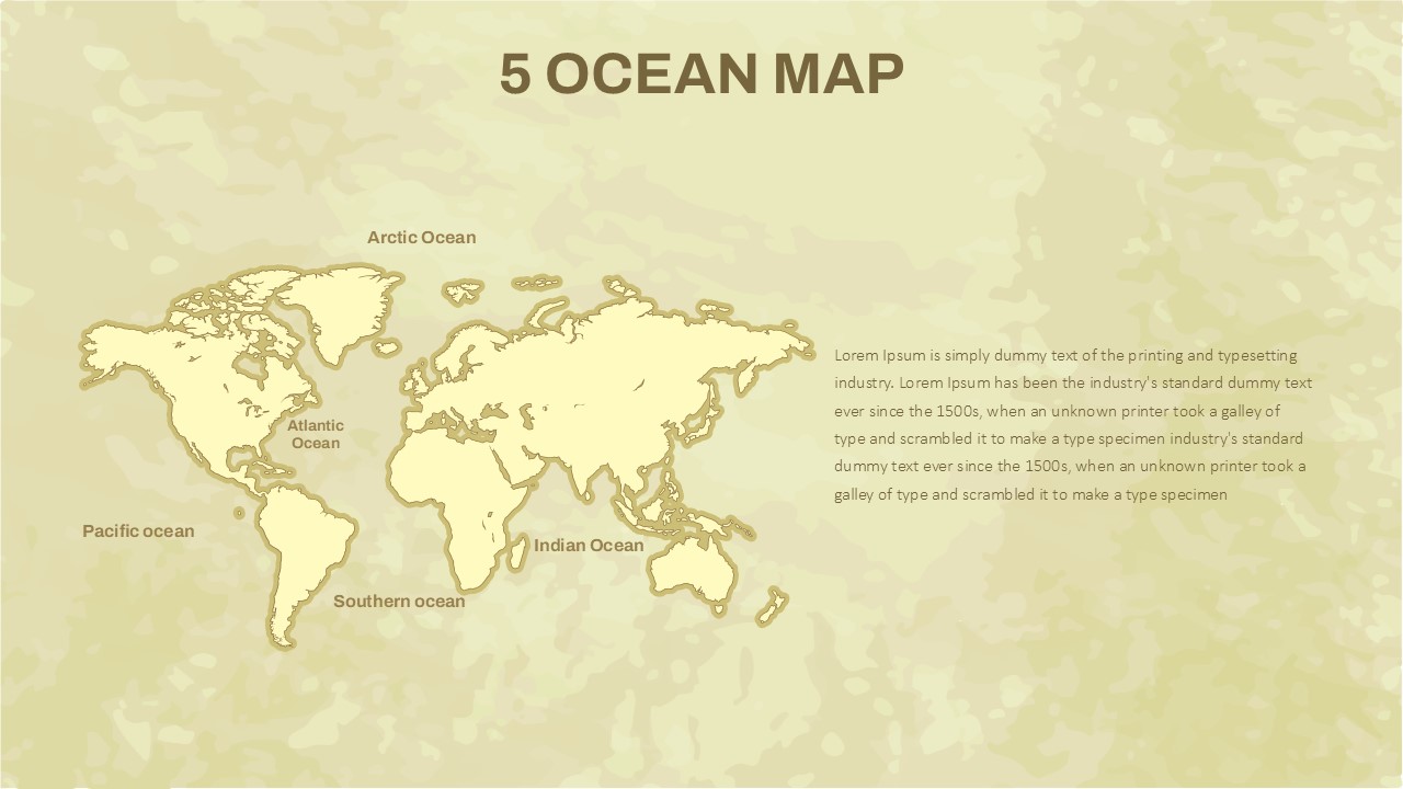 vintage 5 ocean map