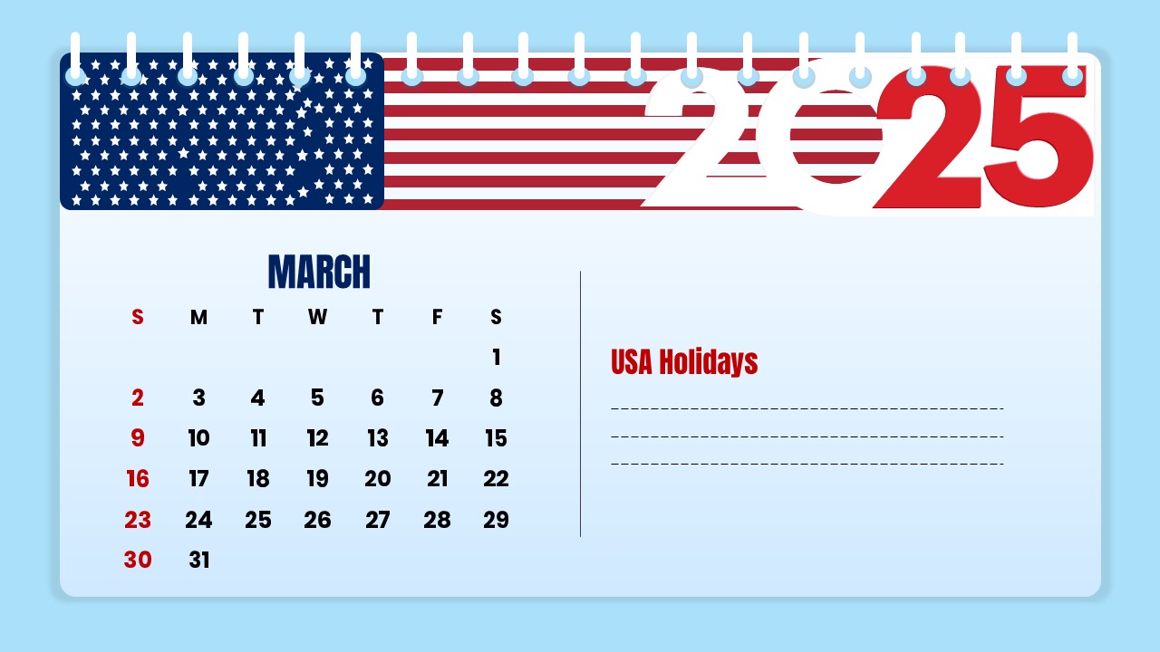 2025 march usa holidays calendar