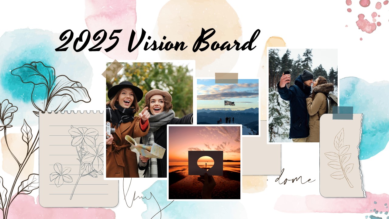 2025 vision board template