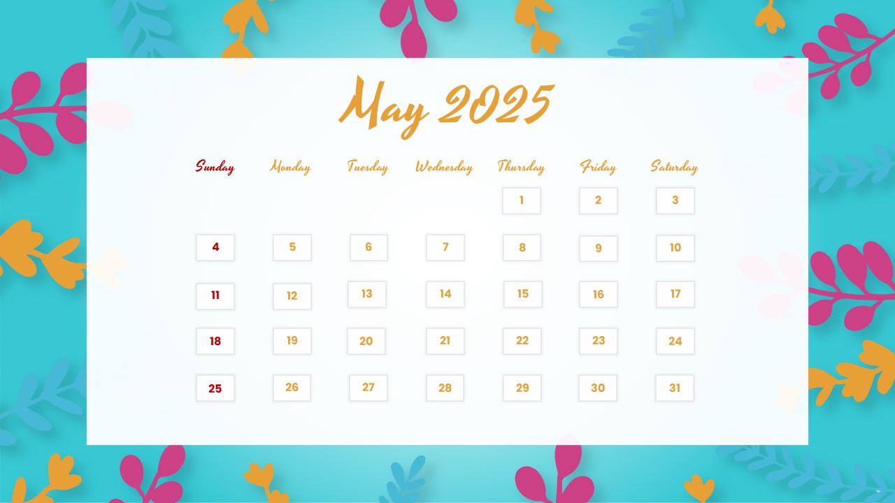 May 2025 Calendar