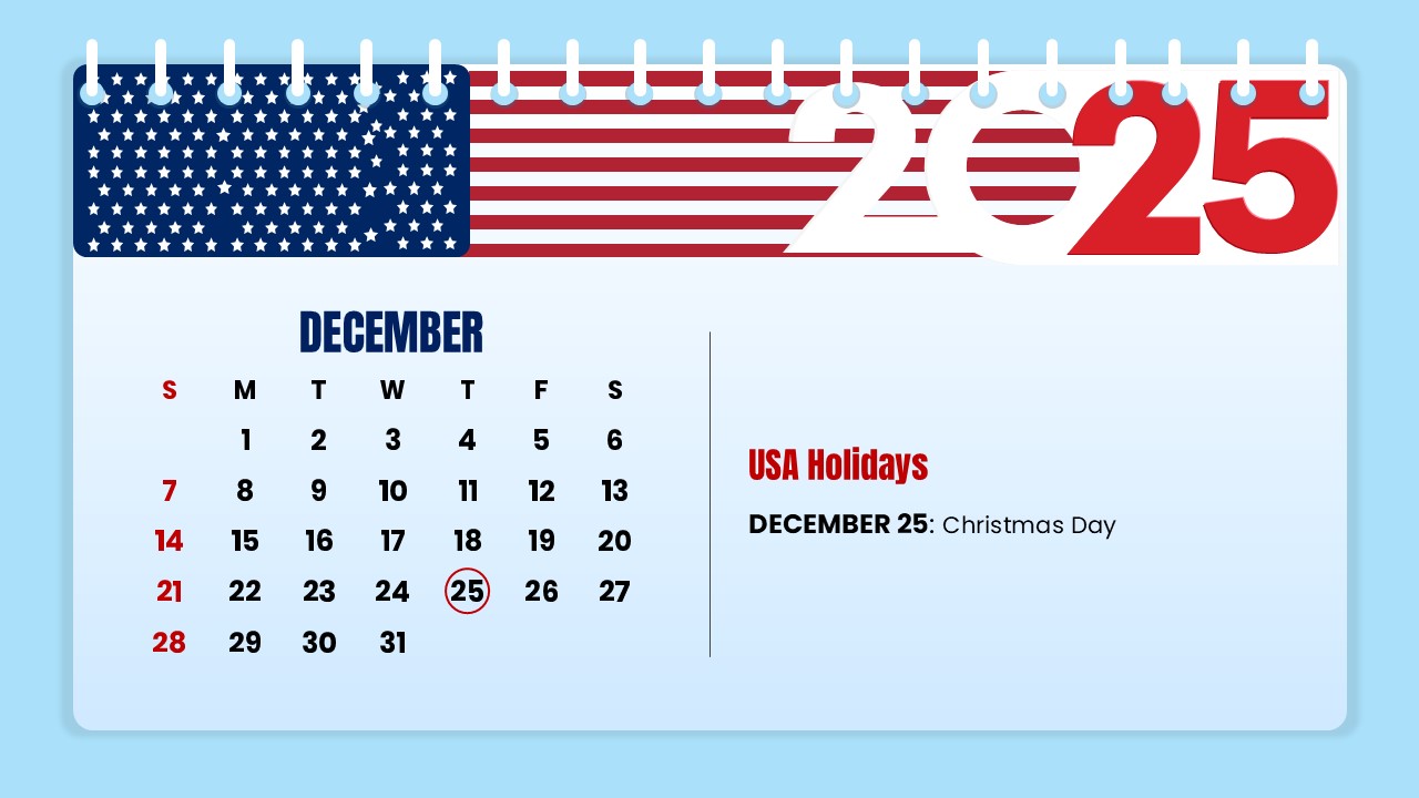 december 2025 calendar with us holidays