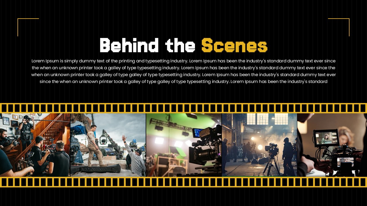 film behind the scenes template