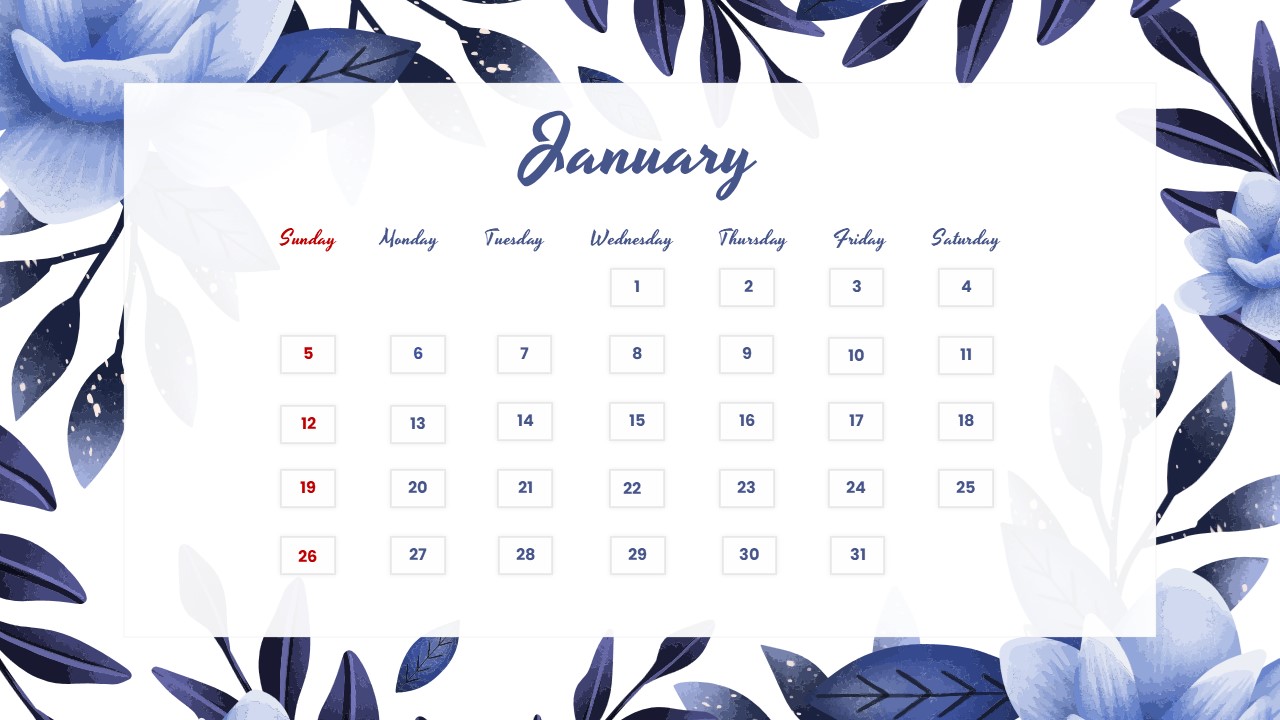 January 2025 calendar template