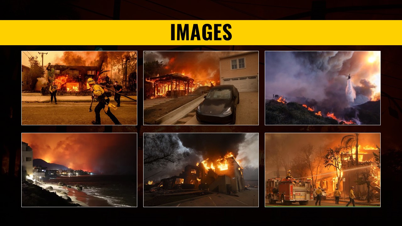 los angeles wildfire images