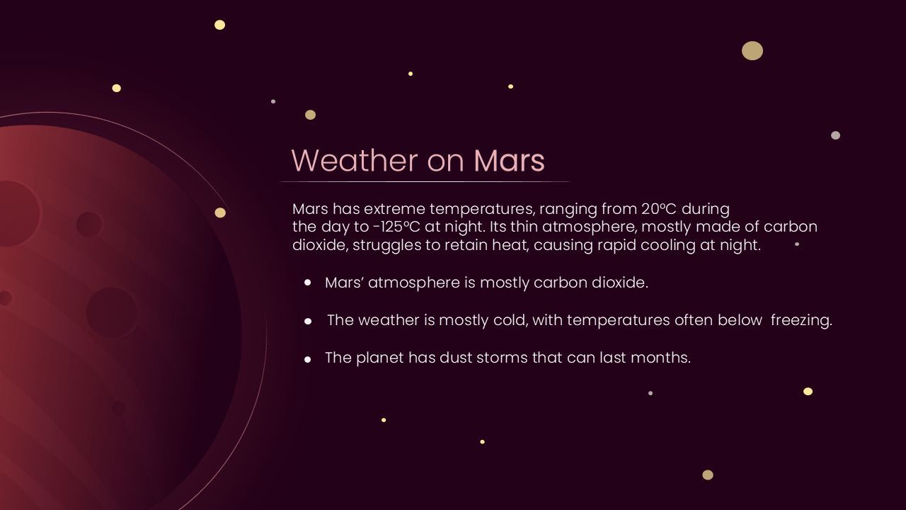 mars weather template