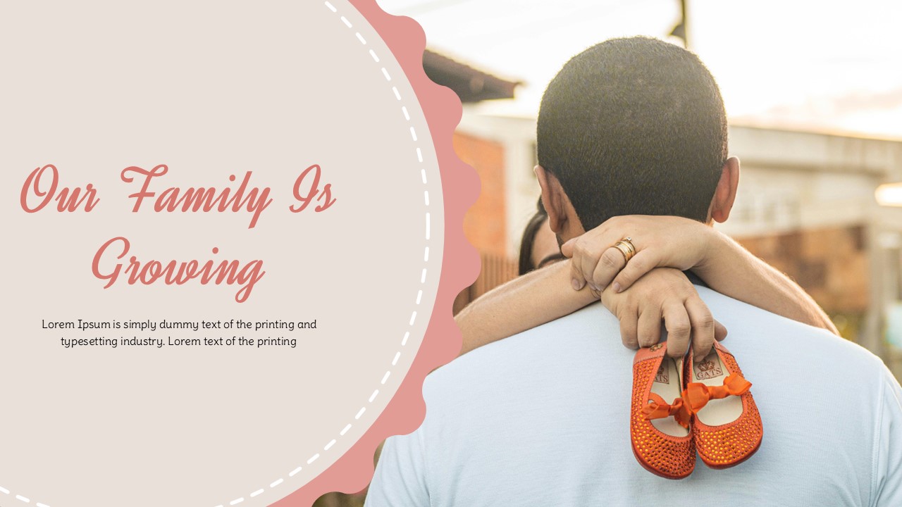 Plantilla gratuita de anuncio de embarazo | PPT y Google Slides - SlideChef, image size:1280x720