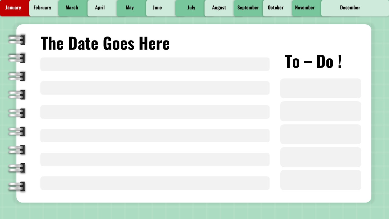 January 2025 to do list template
