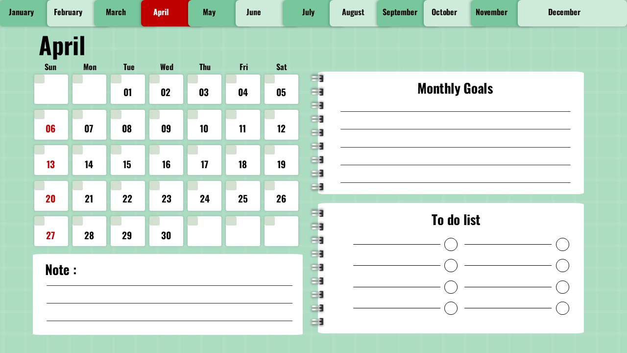 april 2025 digital planner calendar