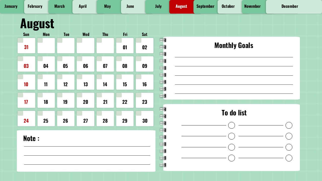august 2025 digital planner calendar
