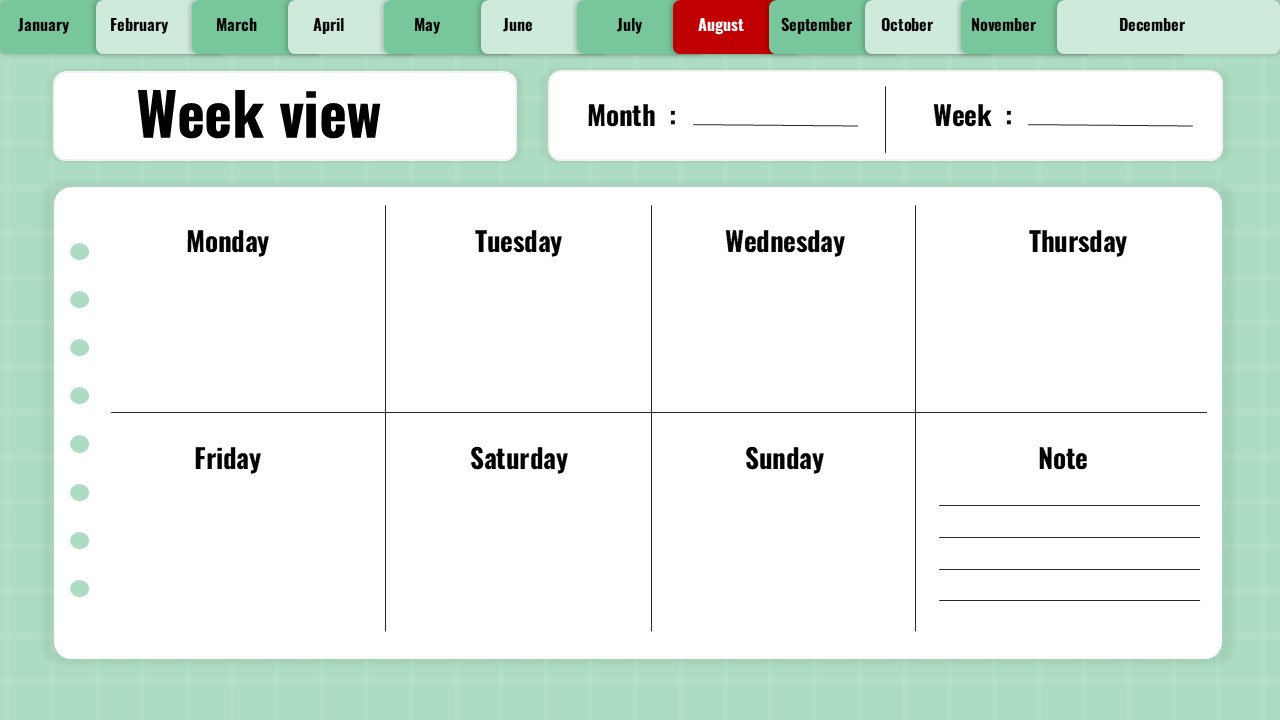 august 2025 week view calendar template