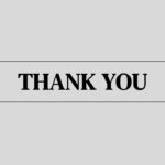 black and white thank you